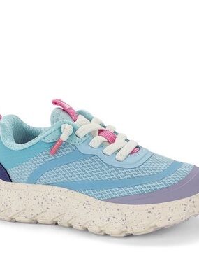 Kids Light Blue and Pink Mesh Athletic Sneakers